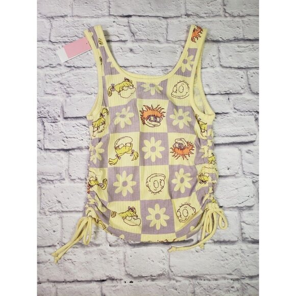 NEW Rugrats 90s Nostalgic Jrs Size Medium Side Shirred Tank Top - Picture 2 of 2